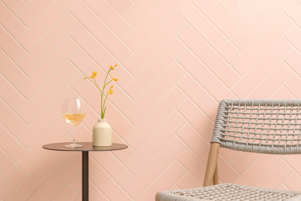 Eliane Revestimento, Pisos e Porcelanatos: Dicas para Escolher o Ideal 4 Ambiente moderno com revestimento Metro Rose Eliane em destaque