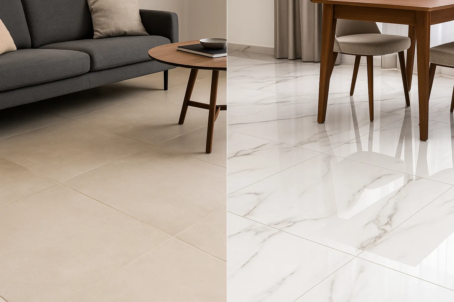 Porcelanato Polido ou Acetinado: Diferenças, Vantagens e Como Escolher