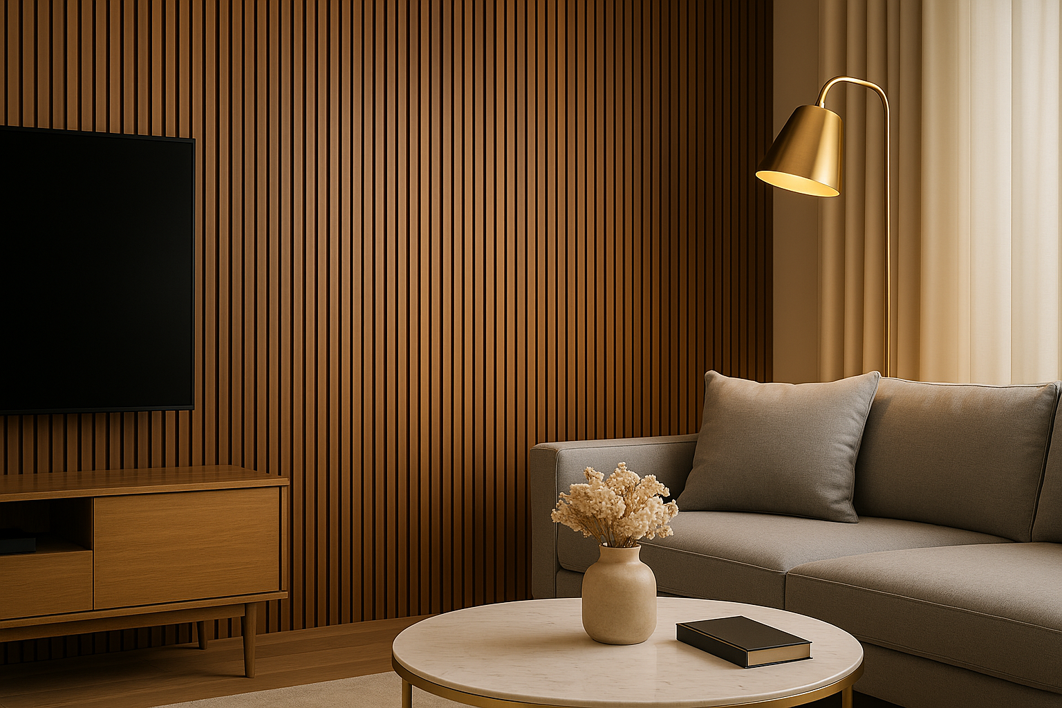Parede com Painel Ripado Autocolante: Praticidade e Estilo para sua Casa