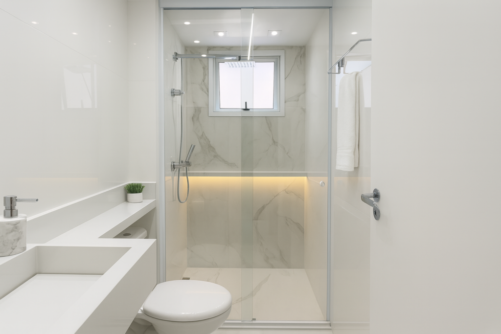 Banheiro com revestimento somente no box: 5 ideias cheias de estilo